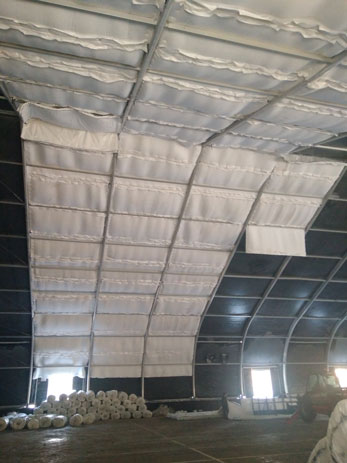 Ангар с покрытием из армированного ПВХ - Утепление ангара 2