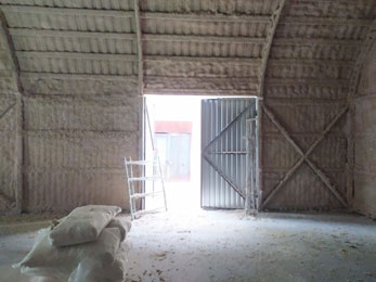 Ангар с покрытием из металлического профлиста - Утепление ангара 2