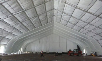 Ангар с покрытием из армированного ПВХ - Утепление ангара 3